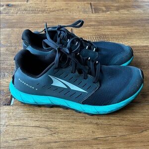 Altra Superior 5 Trail Running Shoes Blue Foot Shape Zero Drop Womens Size 6.5